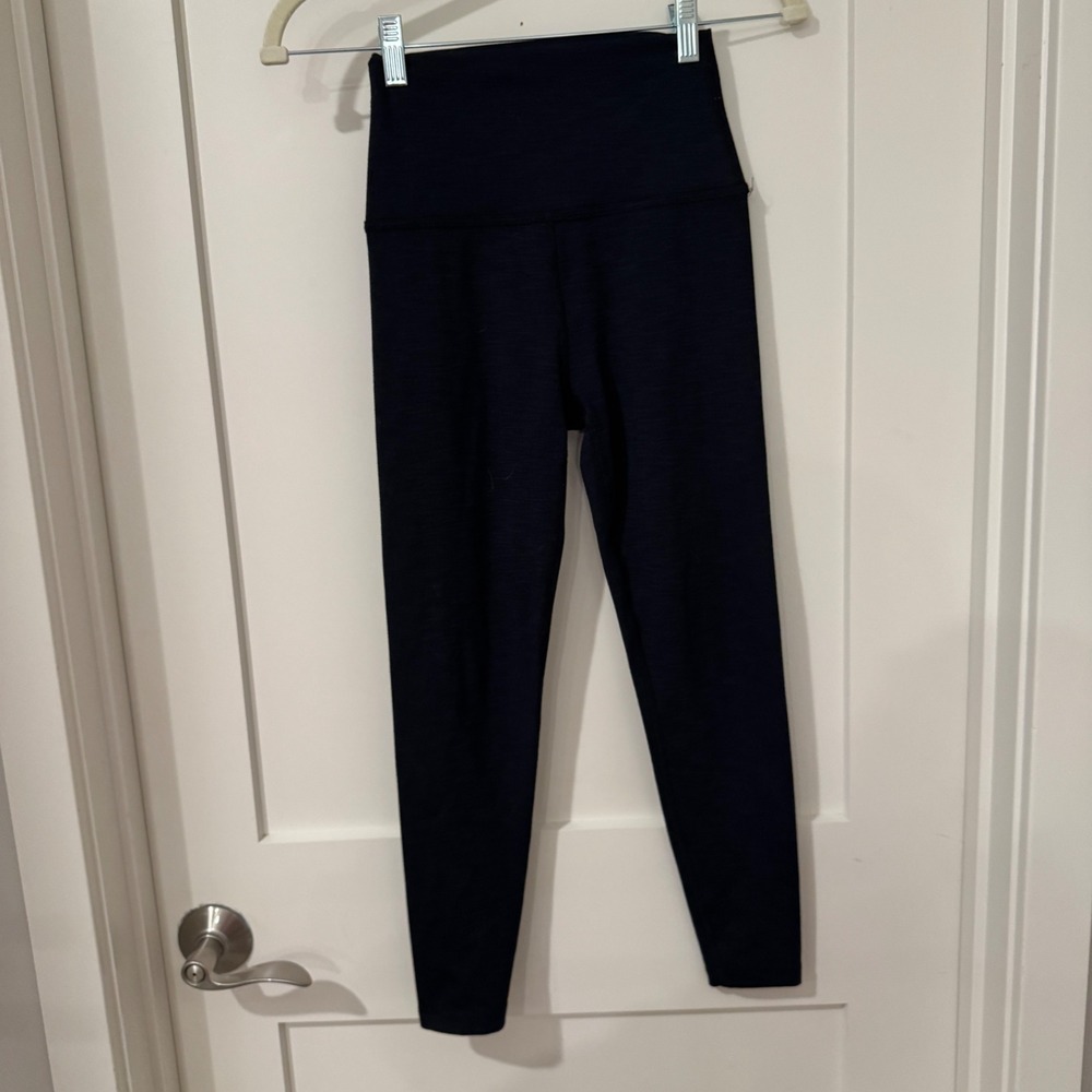 Beyond Yoga Womens Space Dye High Waisted Leggings Navy Blue Yoga Pants